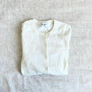 Aritzia sunday best biscotti cardigan cashmere cotton Sweater